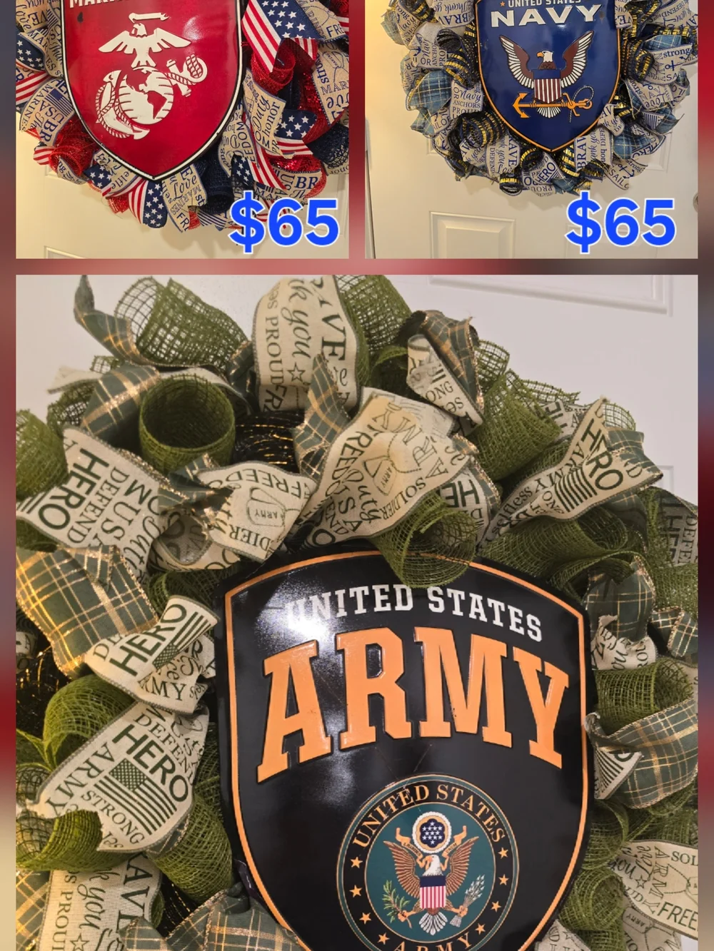 US Army WREATH Home Holiday Decor